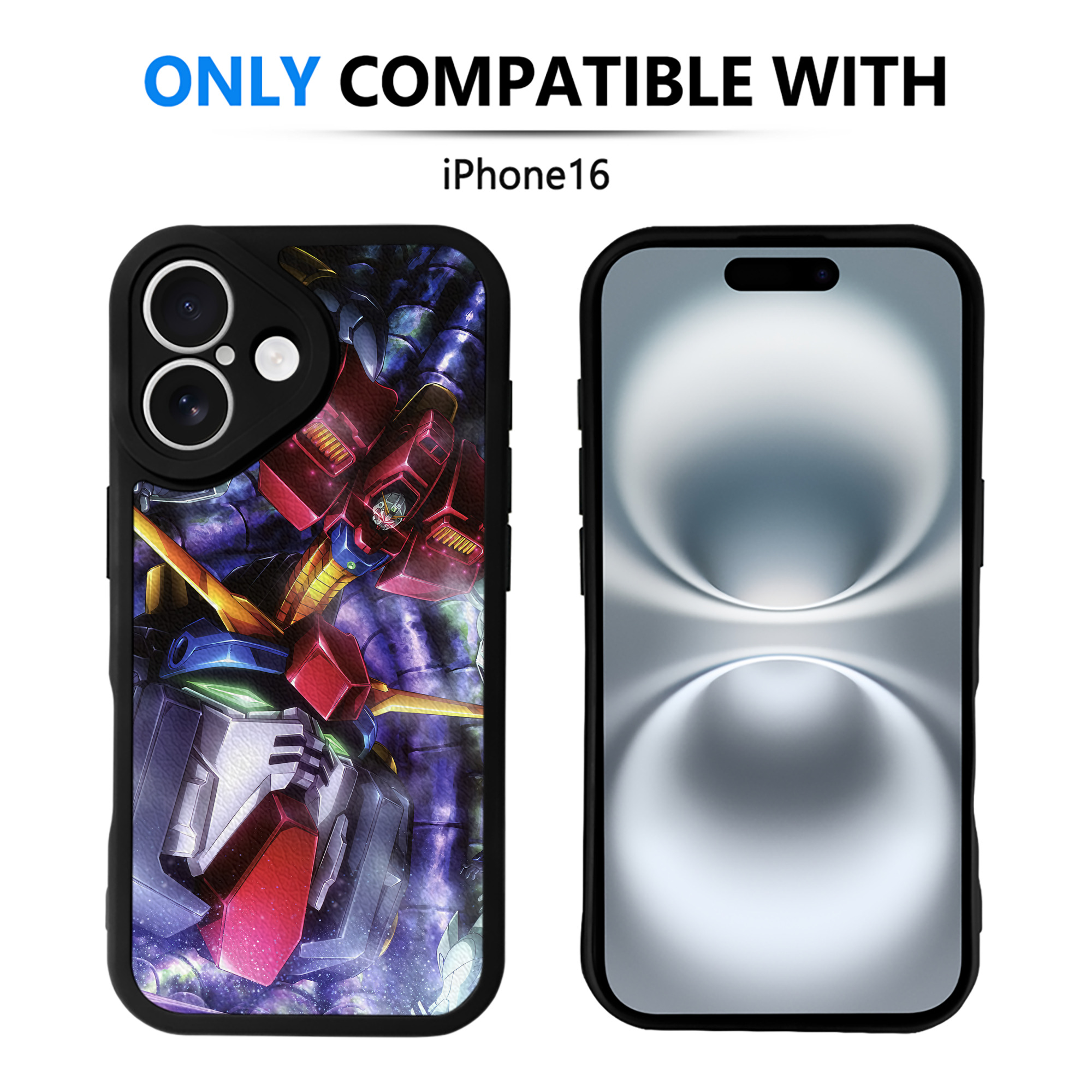 （画像用） 機動戦士ガンダム Mobile Suit Gundam 【iPhone 16シリーズ対応】シリコンスマホケース（レザー調） 材質：シリコン